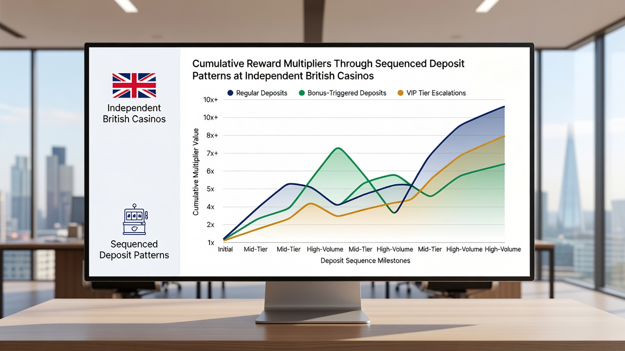 Detailed graph illustrating multiplier accumulation rates based on deposit timing and frequency at UK casino sites