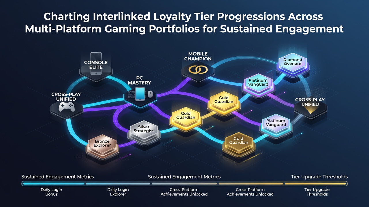 Detailed chart illustrating session mapping strategies with loyalty tier milestones plotted over time