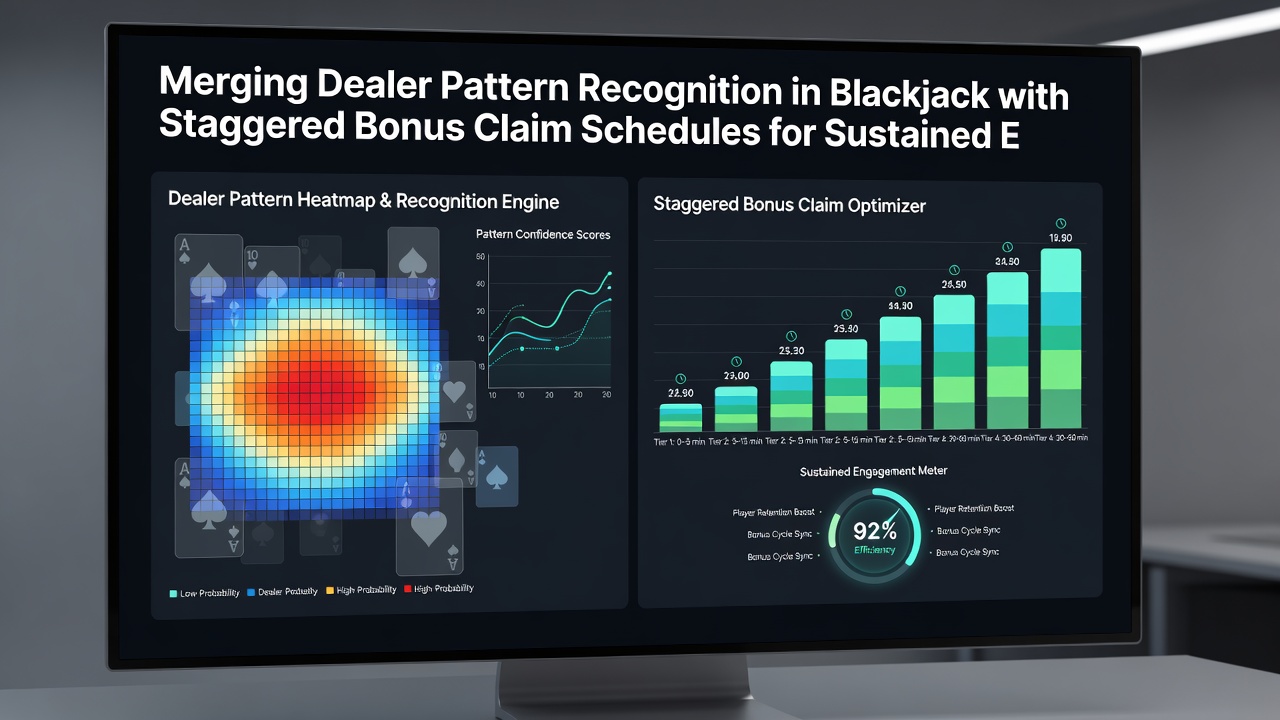 Player reviewing bonus schedule on mobile device next to blackjack table layout