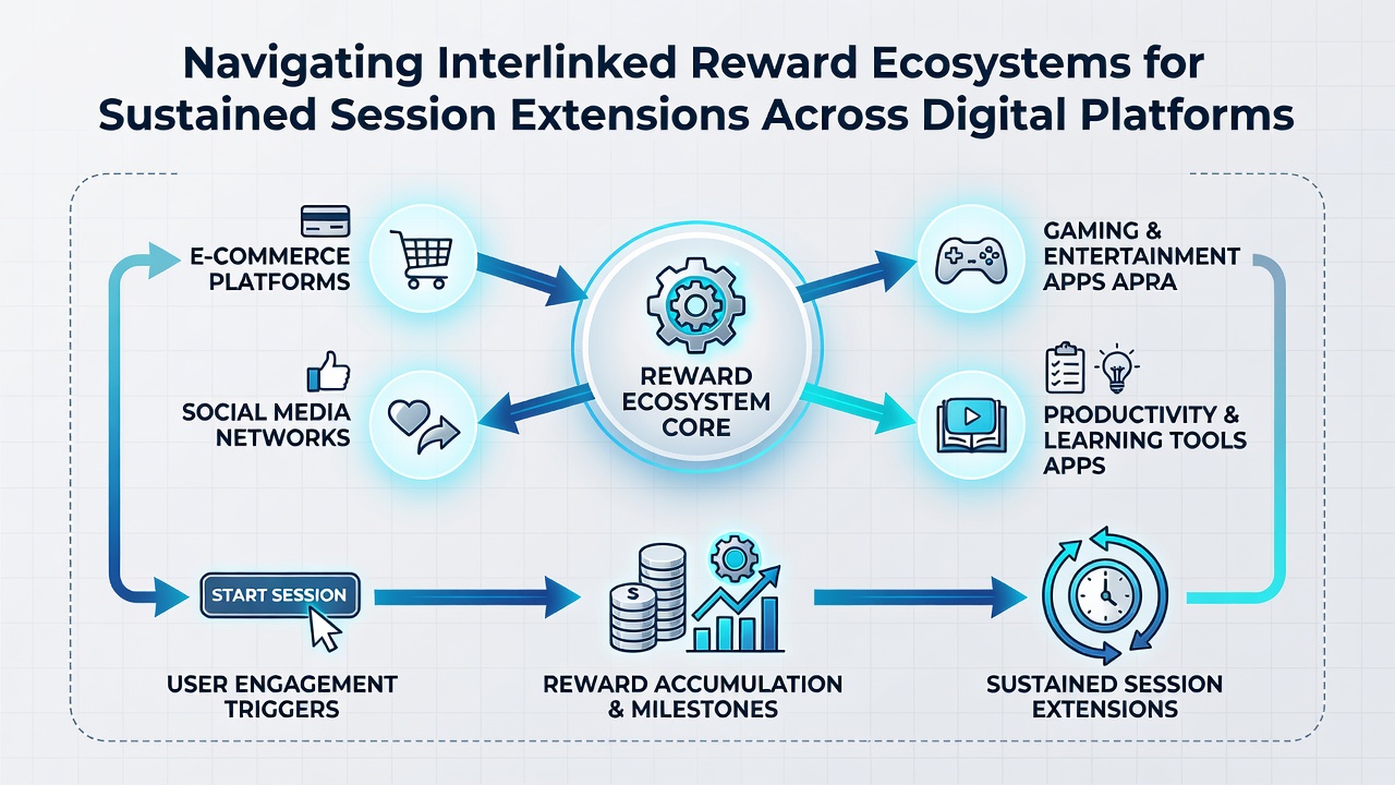 Detailed view of reward flow between connected apps and platforms illustrating session extension pathways