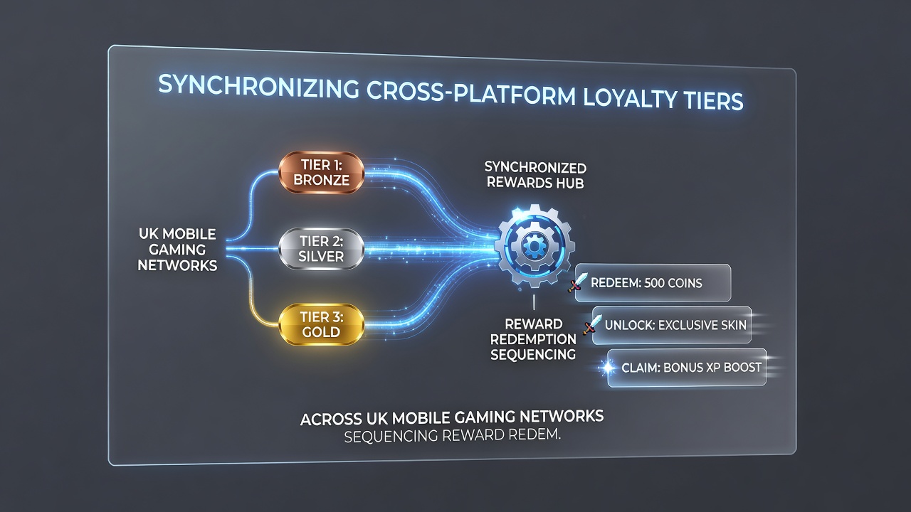 Flowchart illustrating sequenced reward redemption process for maintaining session stability in mobile gaming
