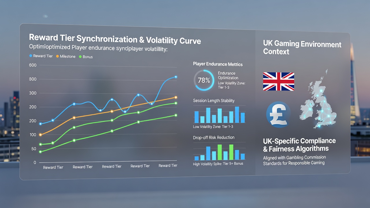 Detailed chart comparing reward tier activation points to volatility levels in UK gaming sessions