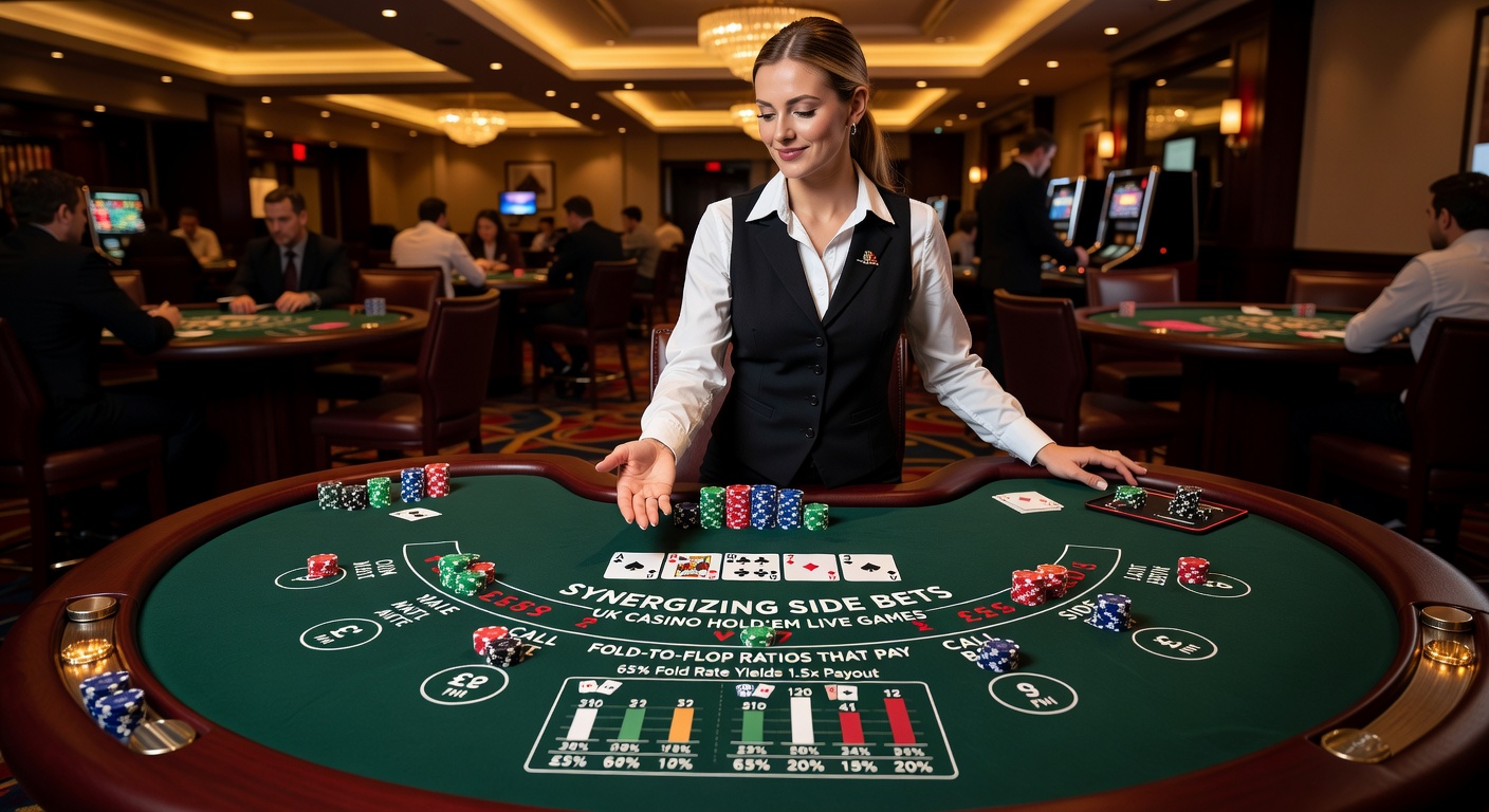 Graph illustrating fold-to-flop ratio trends in live Casino Hold'em sessions, highlighting peaks for side bet opportunities